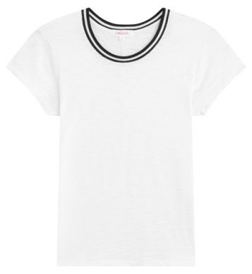 Goldie Short Sleeve Shimmer Tipped Ringer Tee