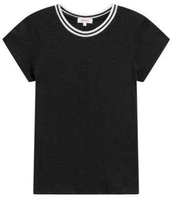 Goldie Short Sleeve Shimmer Tipped Ringer Tee