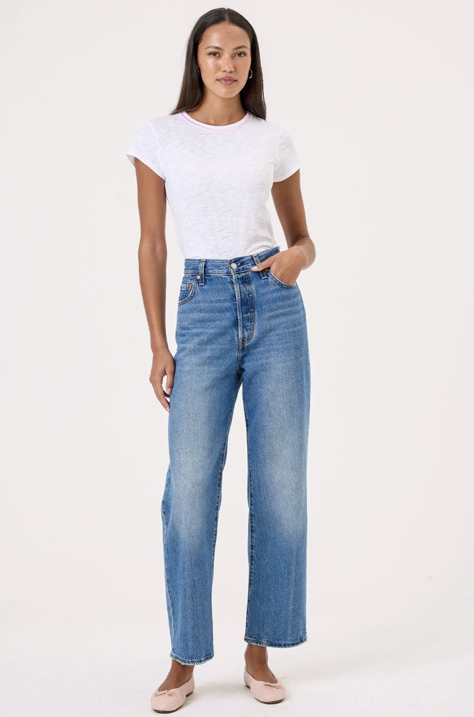 Goldie Short Sleeve Stitch Tip Ringer Tee