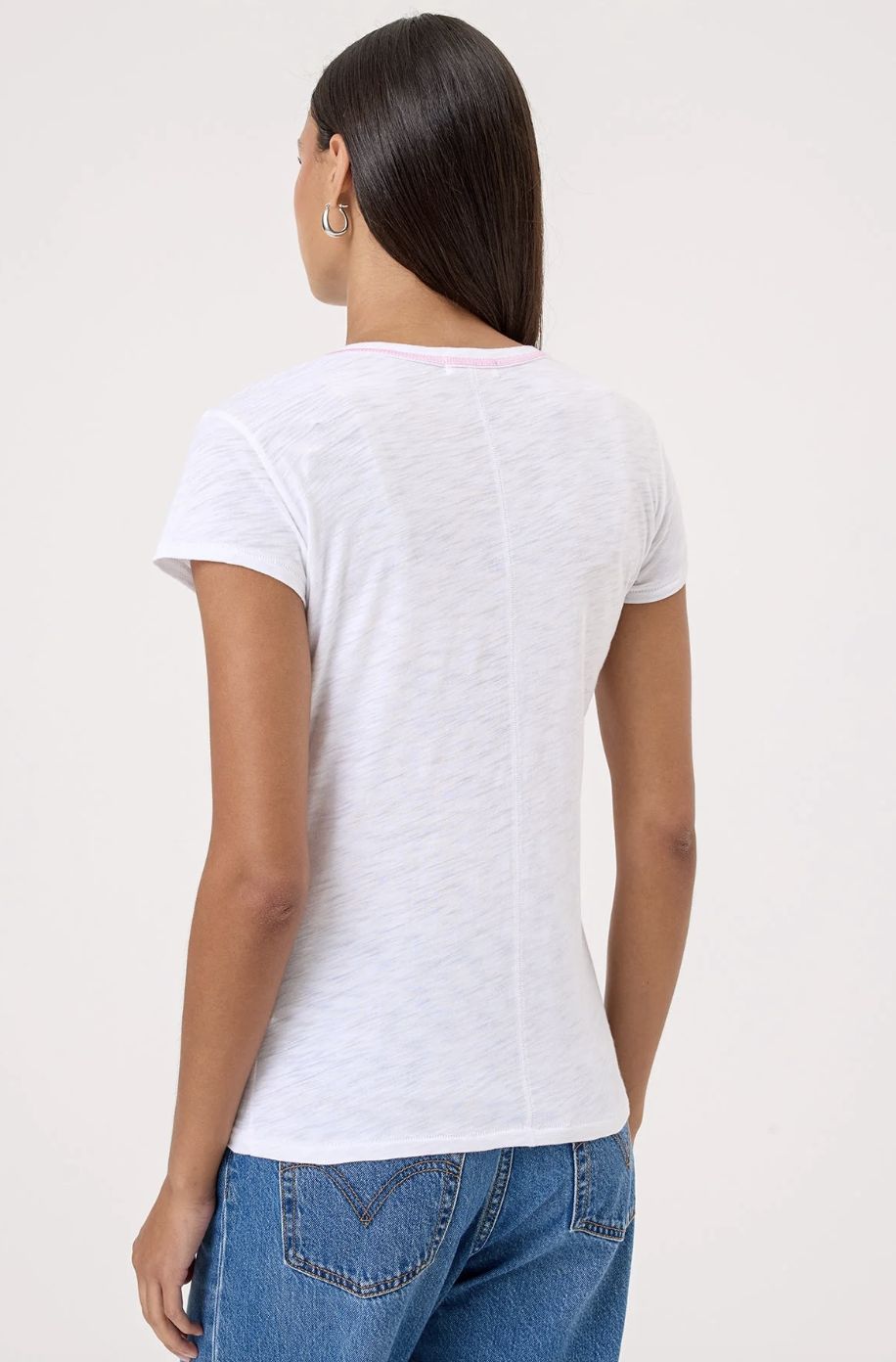 Goldie Short Sleeve Stitch Tip Ringer Tee