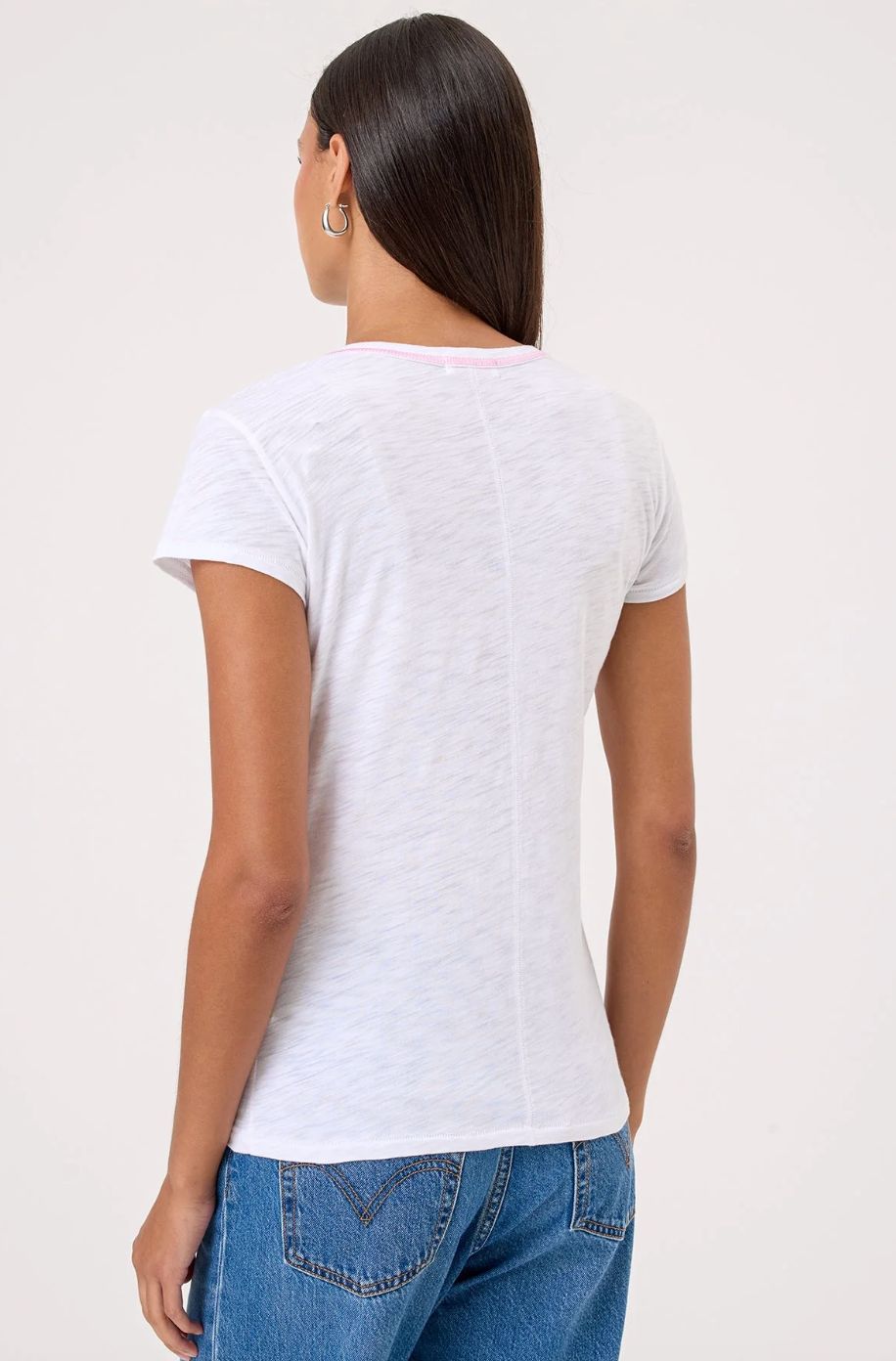 Goldie Short Sleeve Stitch Tip Ringer Tee