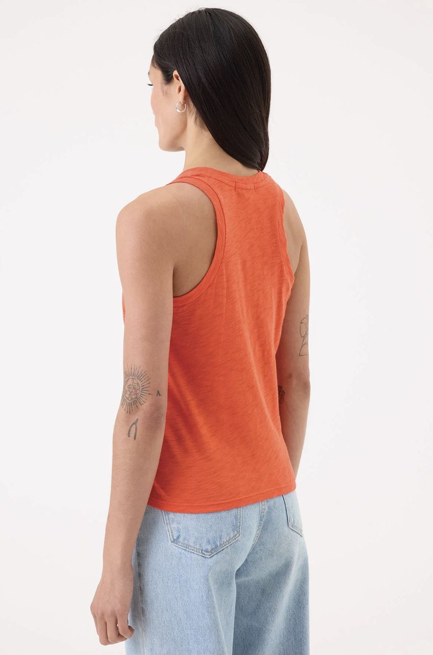 Goldie Racerback Tank in Fiesta