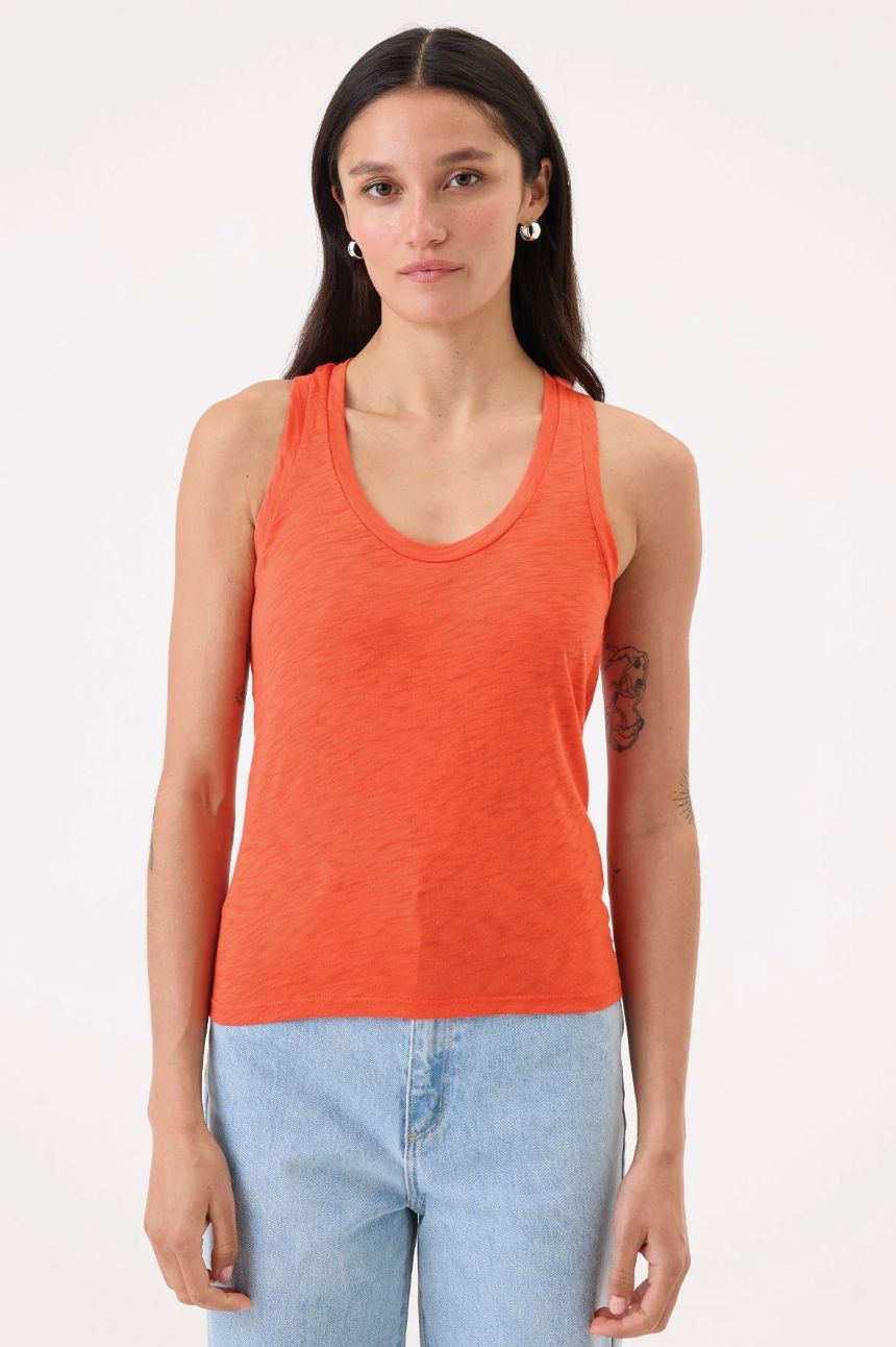Goldie Racerback Tank in Fiesta