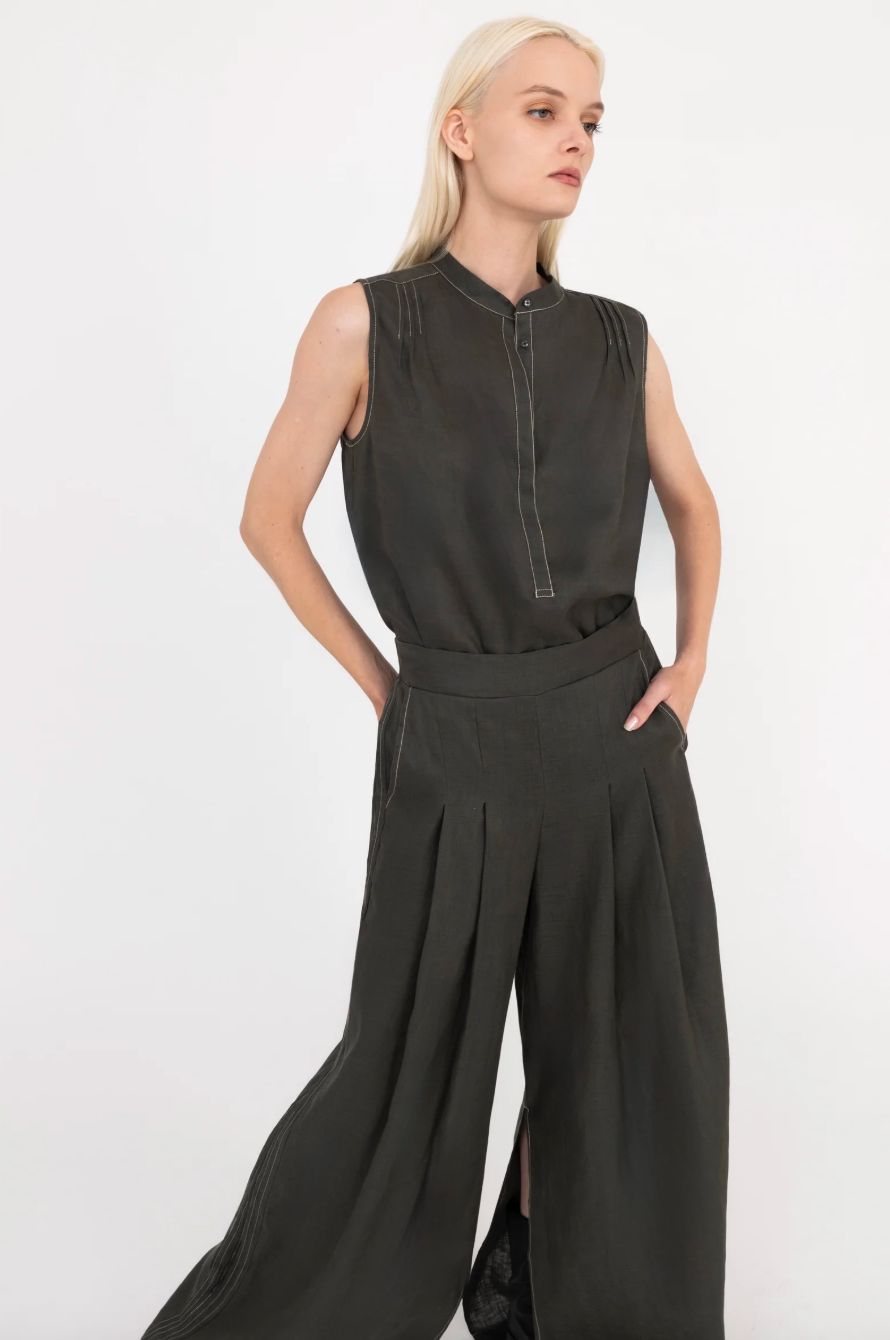 Elaine Kim Dalea Pant in Pine