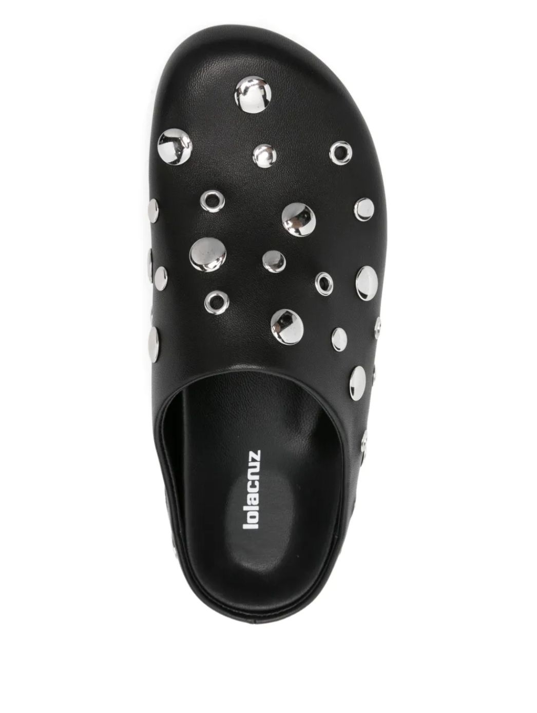 Lola Cruz Stud Clog in Black