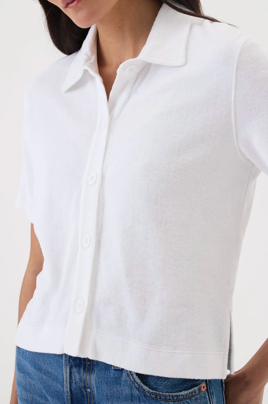 Goldie Luxe Life Button Terry Shirt