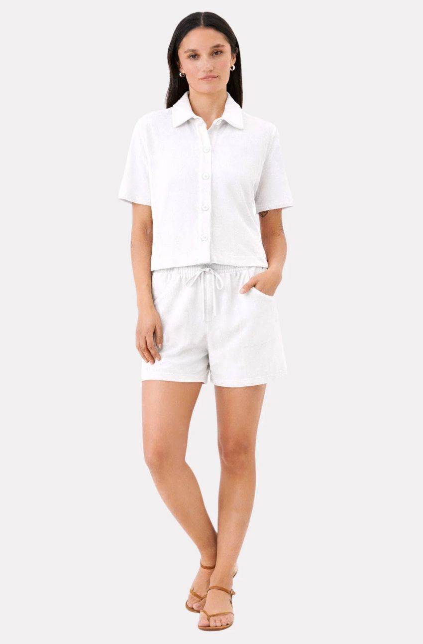 Goldie Luxe Life Button Terry Shirt