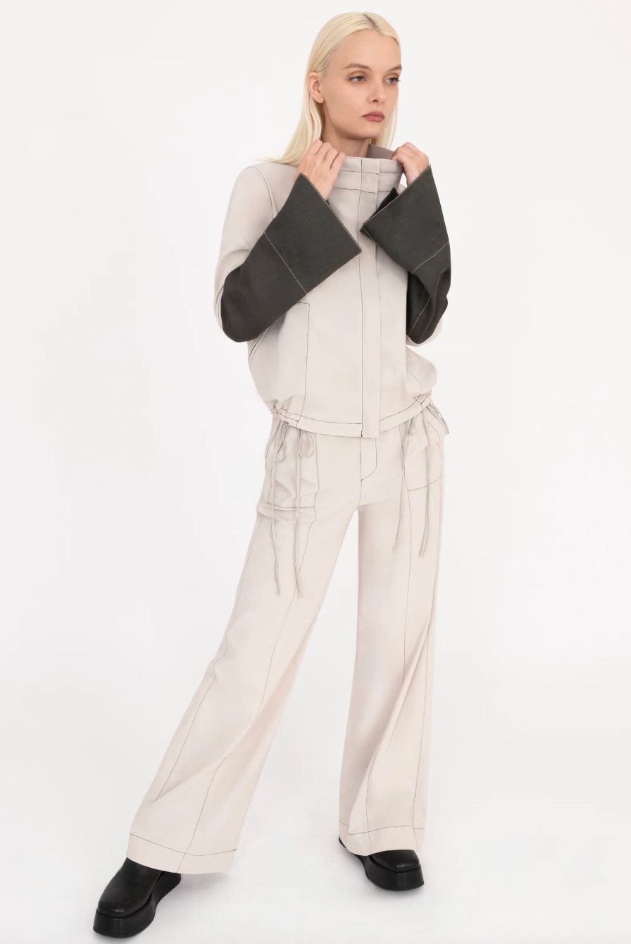 Elaine Kim Demitria Jacket in Oyster