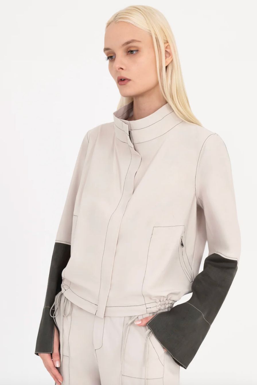 Elaine Kim Demitria Jacket in Oyster