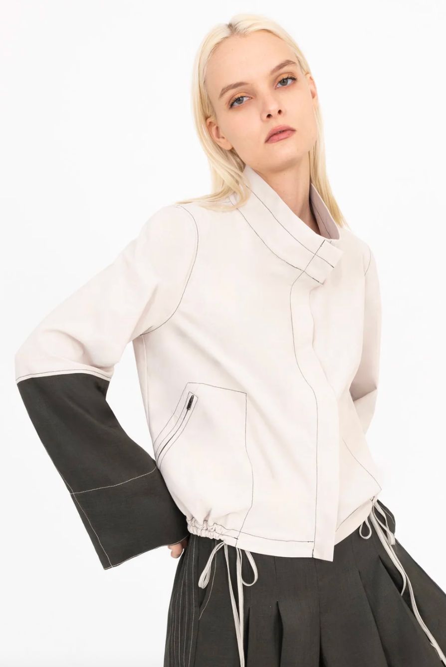 Elaine Kim Demitria Jacket in Oyster