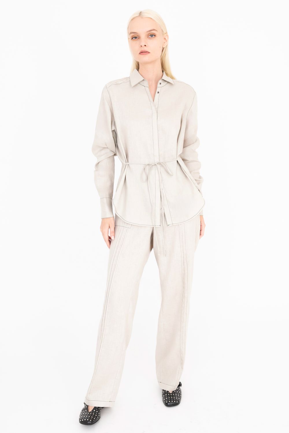 Elaine Kim Davidia Trouser, Color: Oyster, Size: P