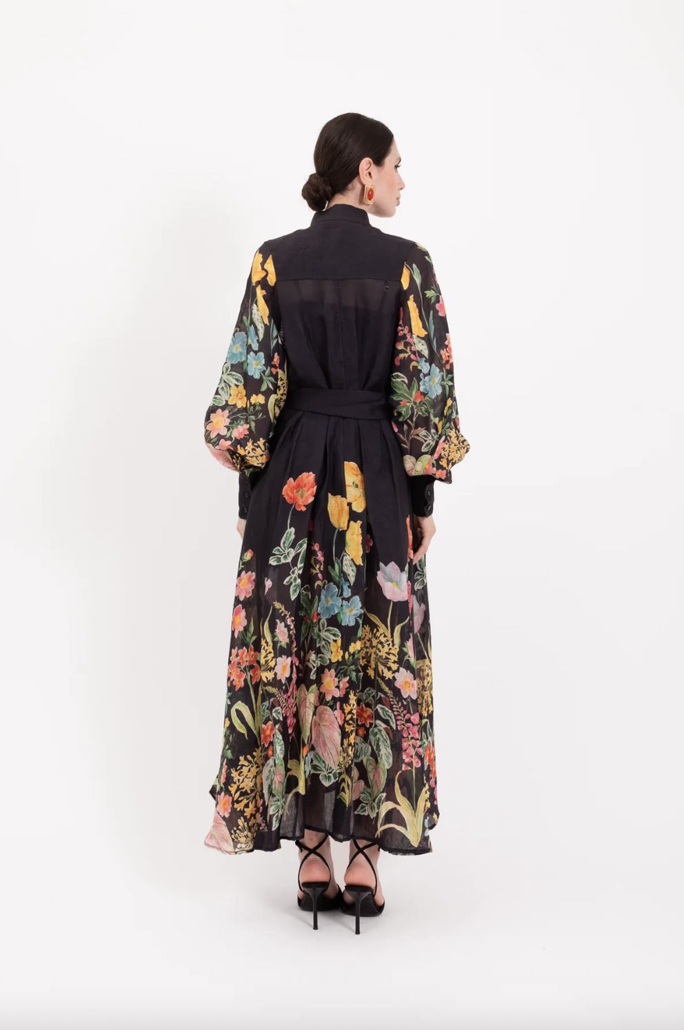 Lavi Blouson Sleeve Floral Dress
