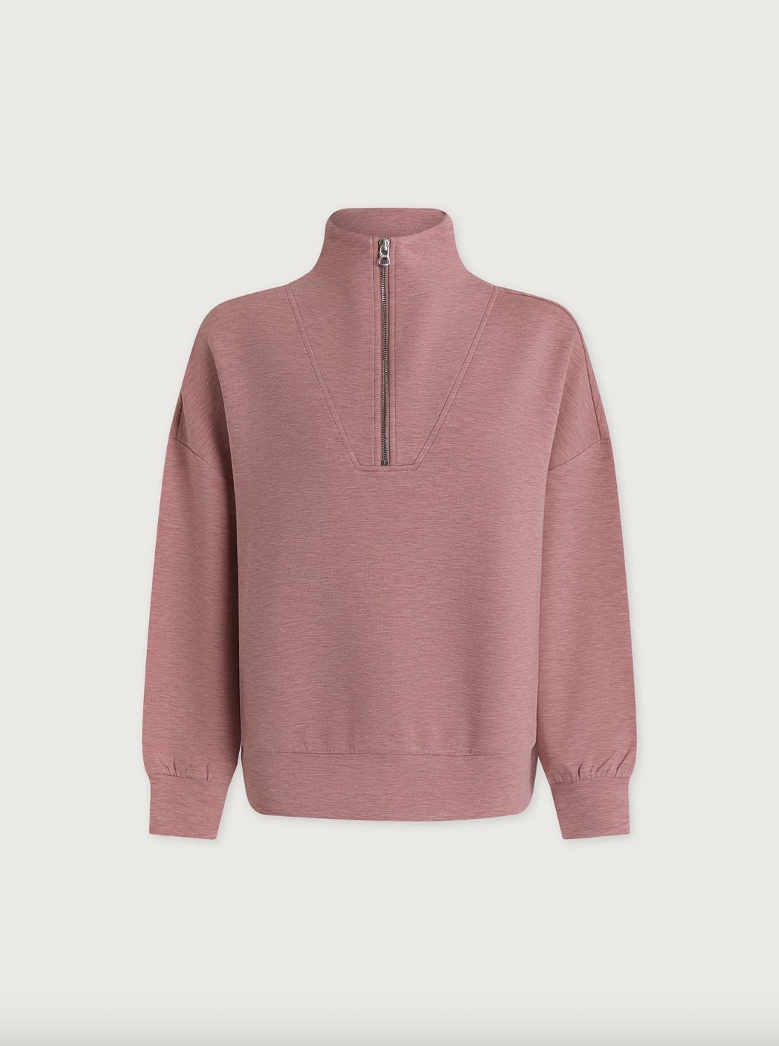Varley Hawley Half Zip in Rose Marl
