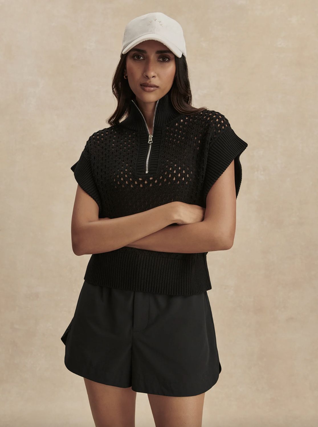 Varley Gaines Half Zip Knit Sweater