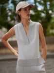 Varley Freida  V-Neck Tank in Blue Clay