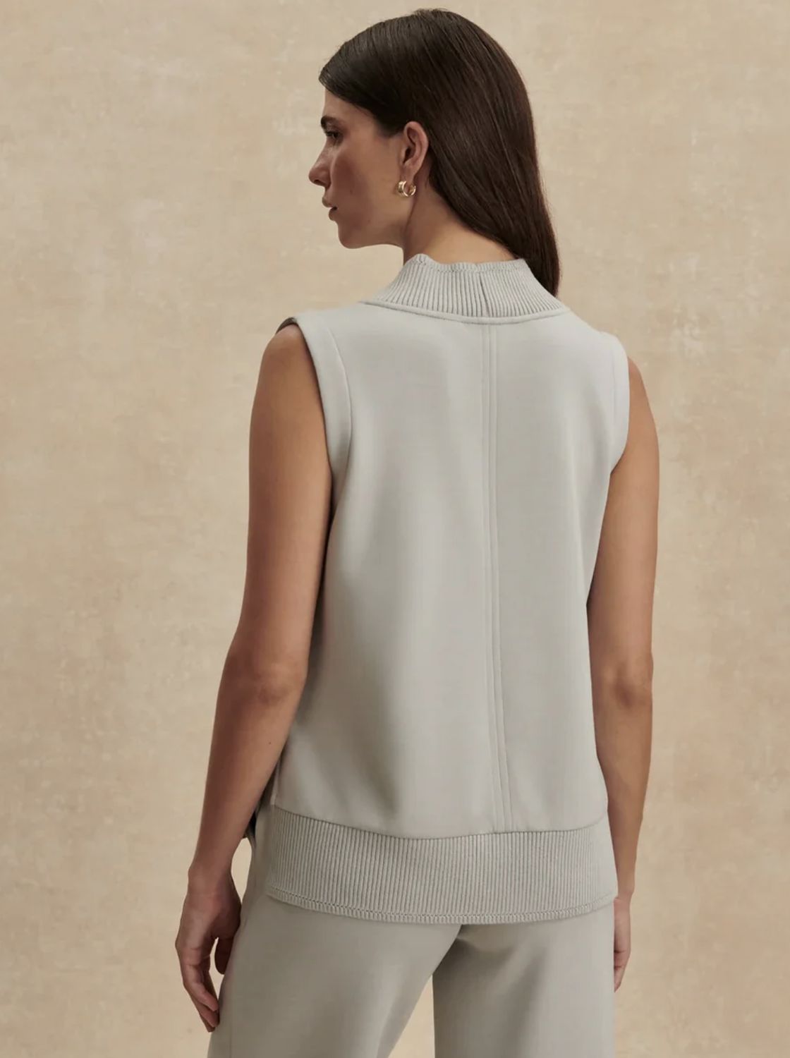 Varley Freida  V-Neck Tank in Blue Clay