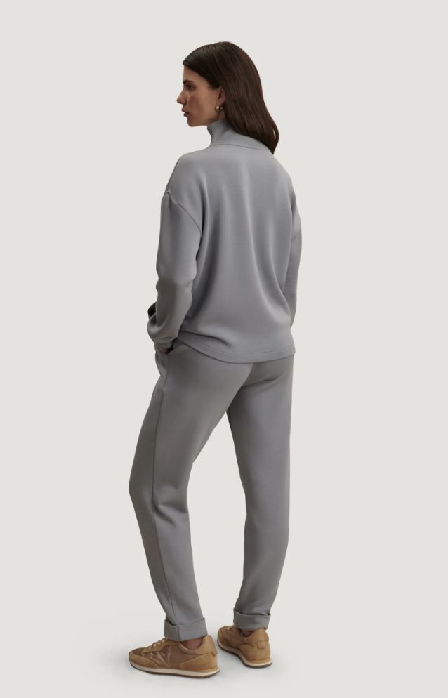 Varley Arlene Zip Through Sweat in Wind Blue