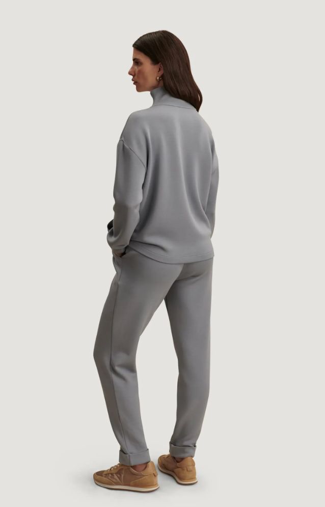 Varley Arlene Zip Through Sweat in Wind Blue