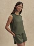 Varley Shea Crop Tank in Thyme, Color: Thyme, Size: XS