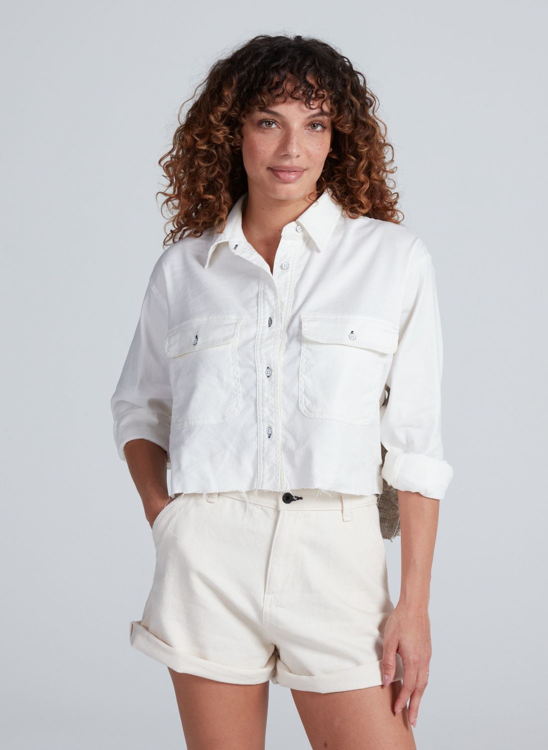 ASKK NY Crosby Combo Jacket, Color: Ivory Herringbone, Size: XS