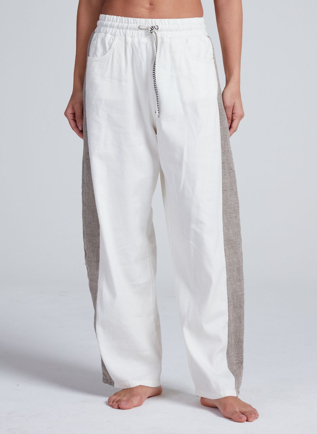 ASKK NY Cancun Pant, Color: Ivory Herringbone, Size: XS