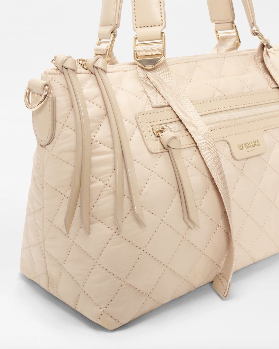 MZ Wallace Small Park Satchel in Buff