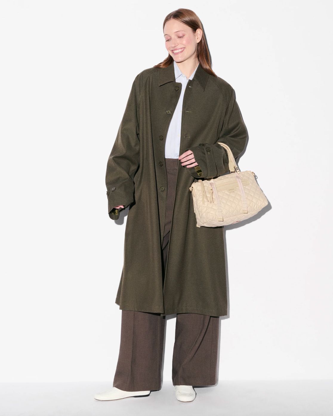 MZ Wallace Small Park Satchel in Buff