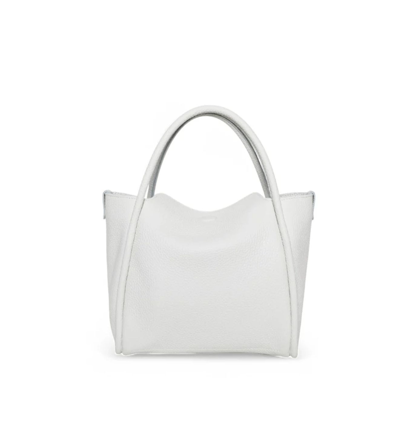 Oliveve Serena Satchel in White Buffalo Leather