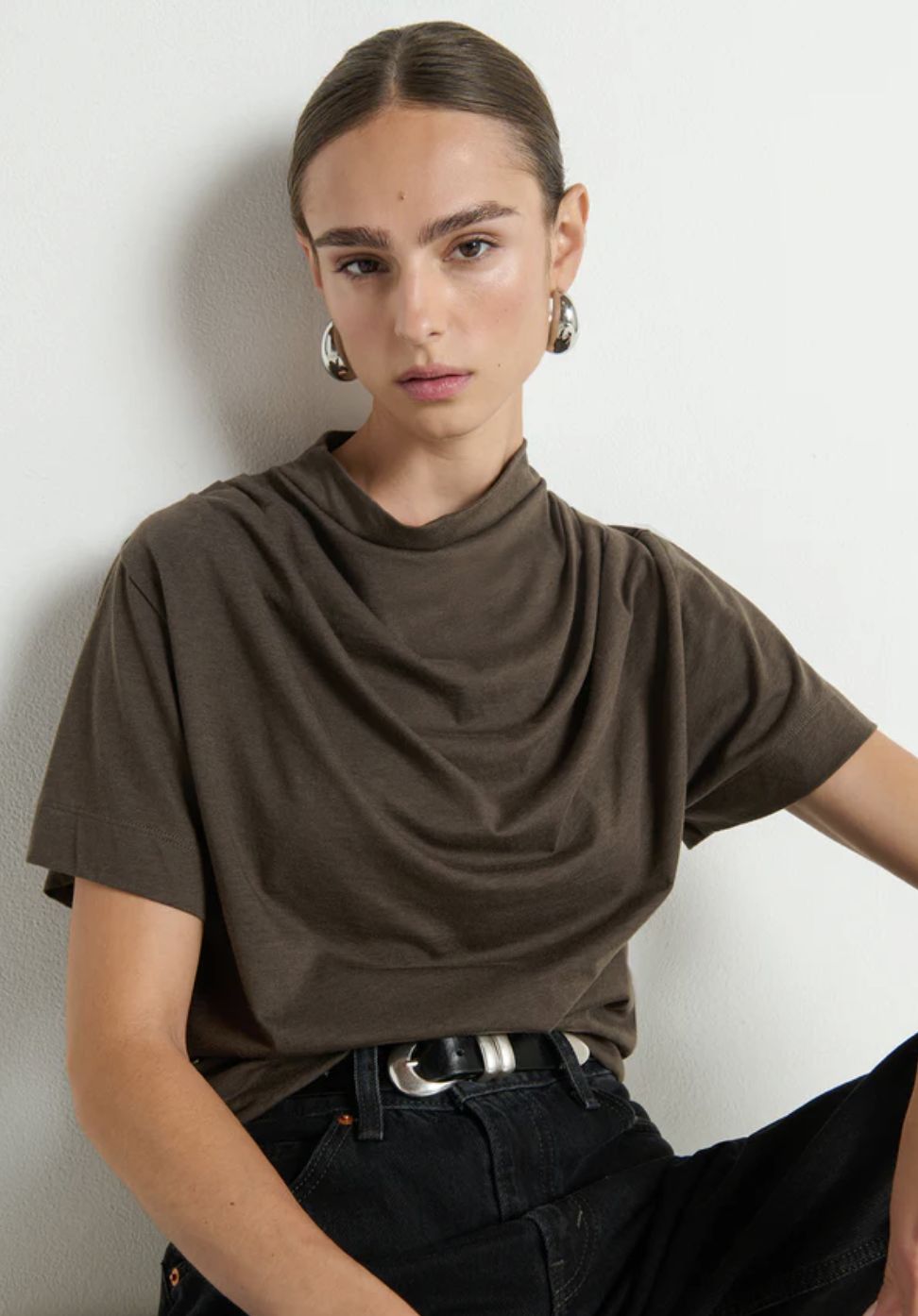 Nation Daryl Cowl Neck Tee