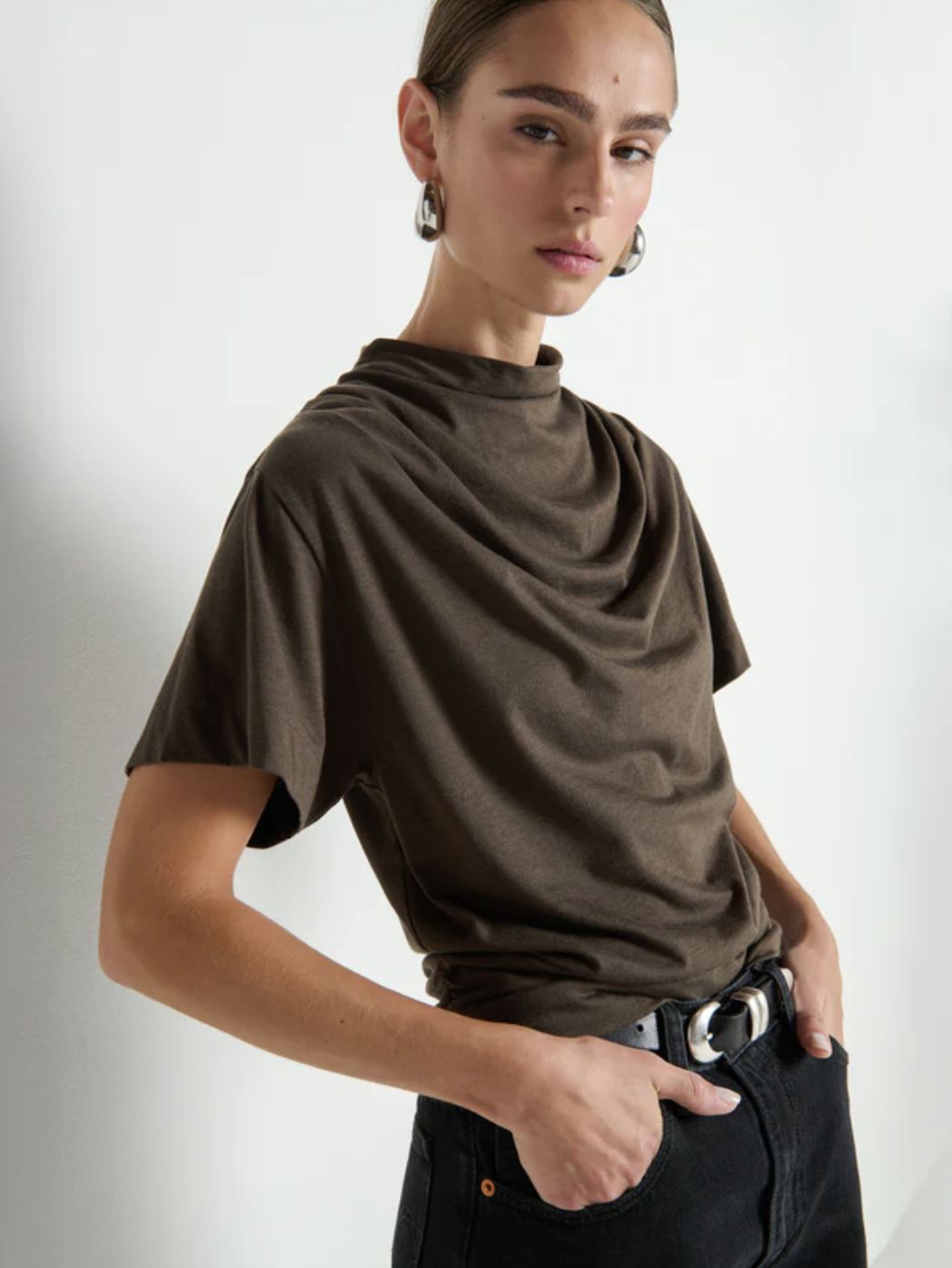 Nation Daryl Cowl Neck Tee