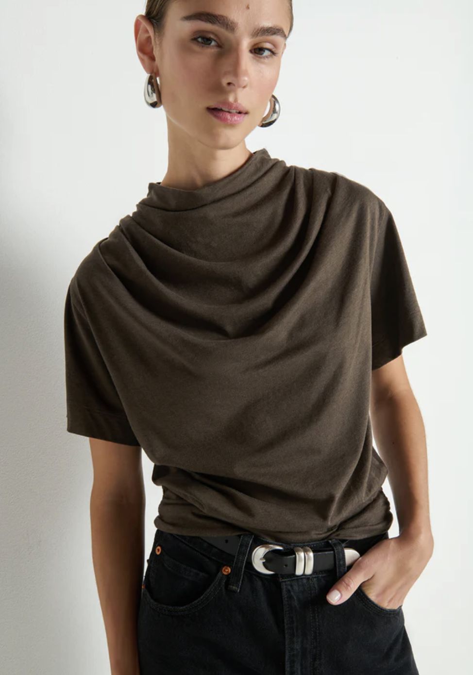 Nation Daryl Cowl Neck Tee