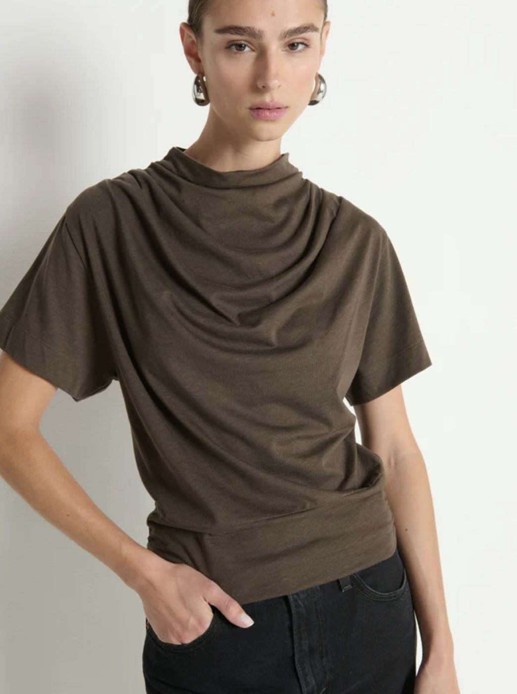 Nation Daryl Cowl Neck Tee