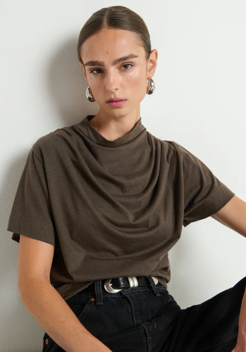 Nation Daryl Cowl Neck Tee