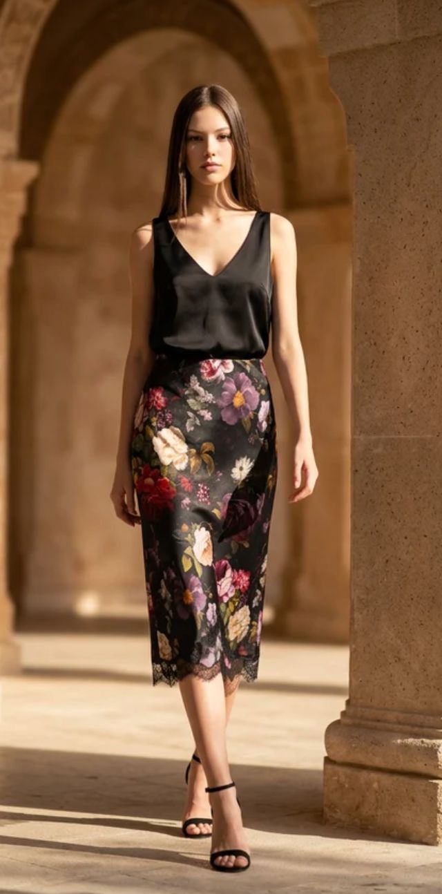 Go Silk Go Lacey Le Skirt War of The Roses
