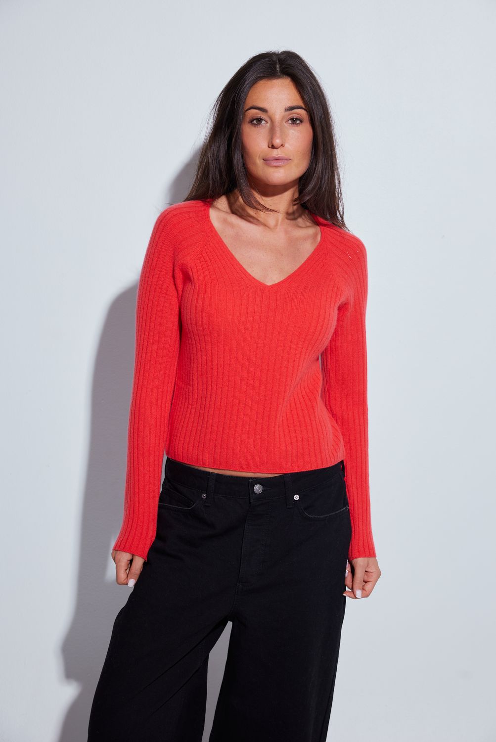 Colrush Gstaad Deluxe Fitted V Neck Sweater