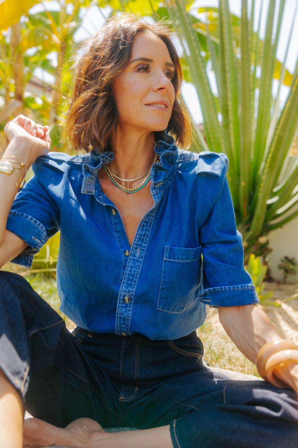 KMJ Bontina Denim Blouse