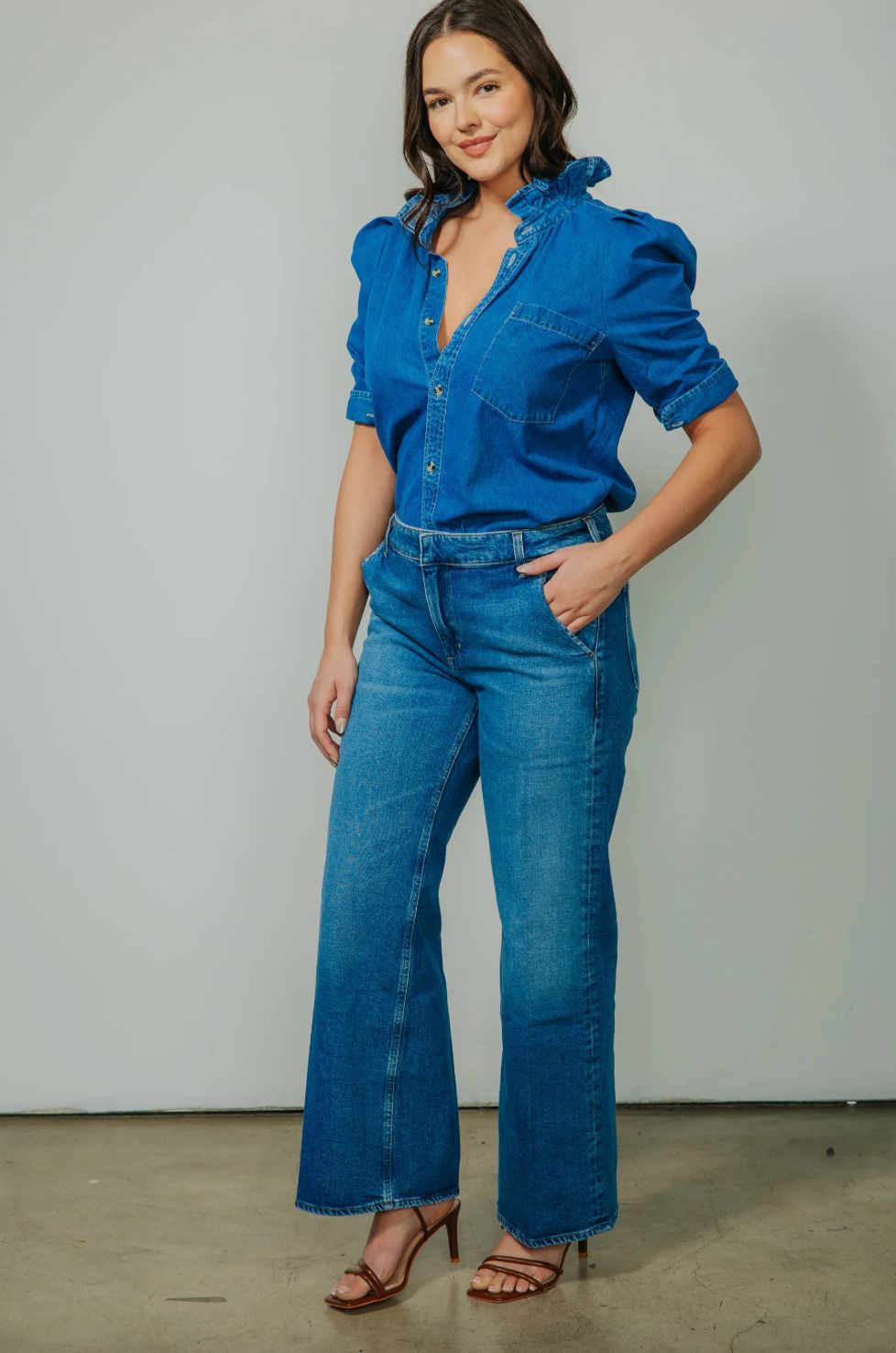 KMJ Bontina Denim Blouse