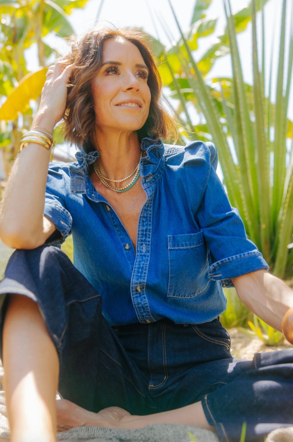 KMJ Bontina Denim Blouse