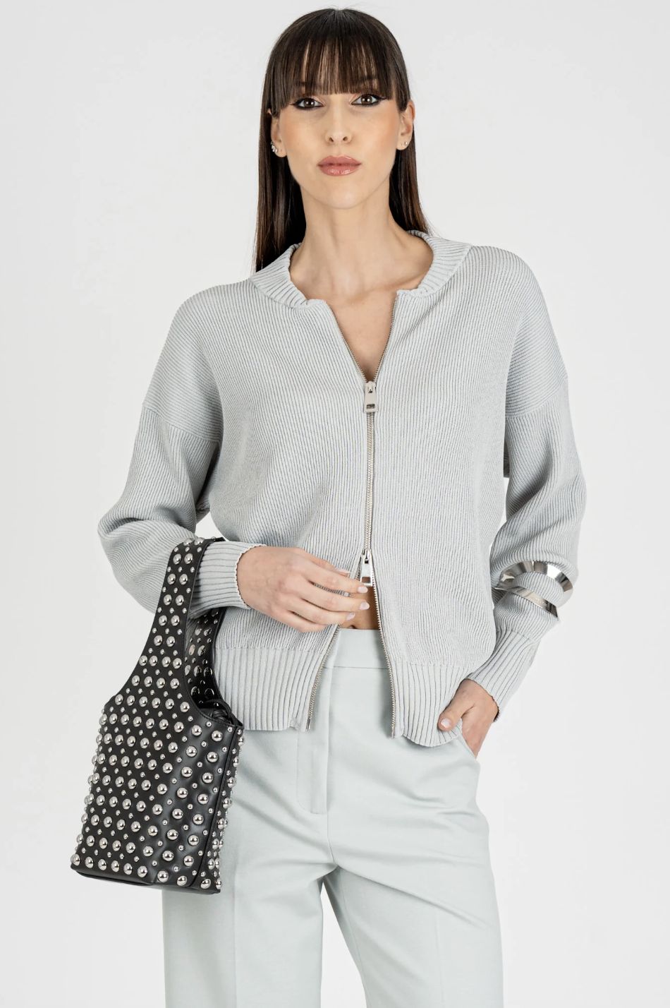 Liviana Conti Double Zip Cardigan