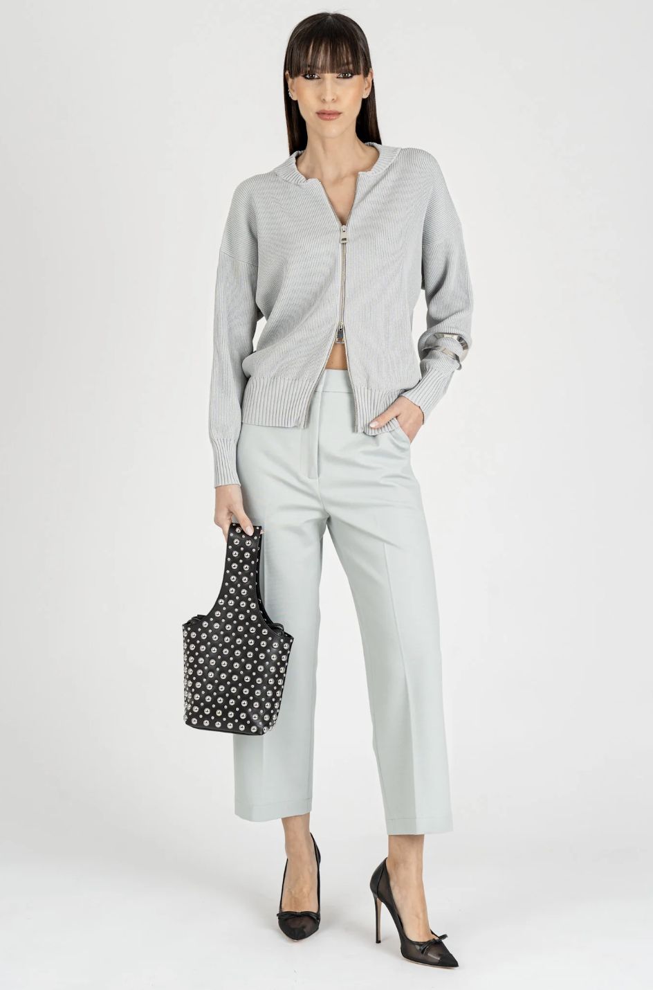 Liviana Conti Double Zip Cardigan