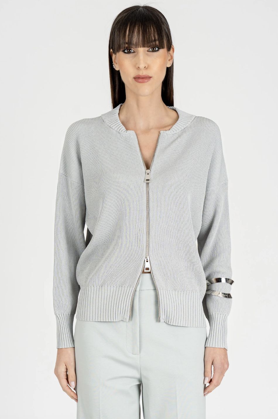 Liviana Conti Double Zip Cardigan