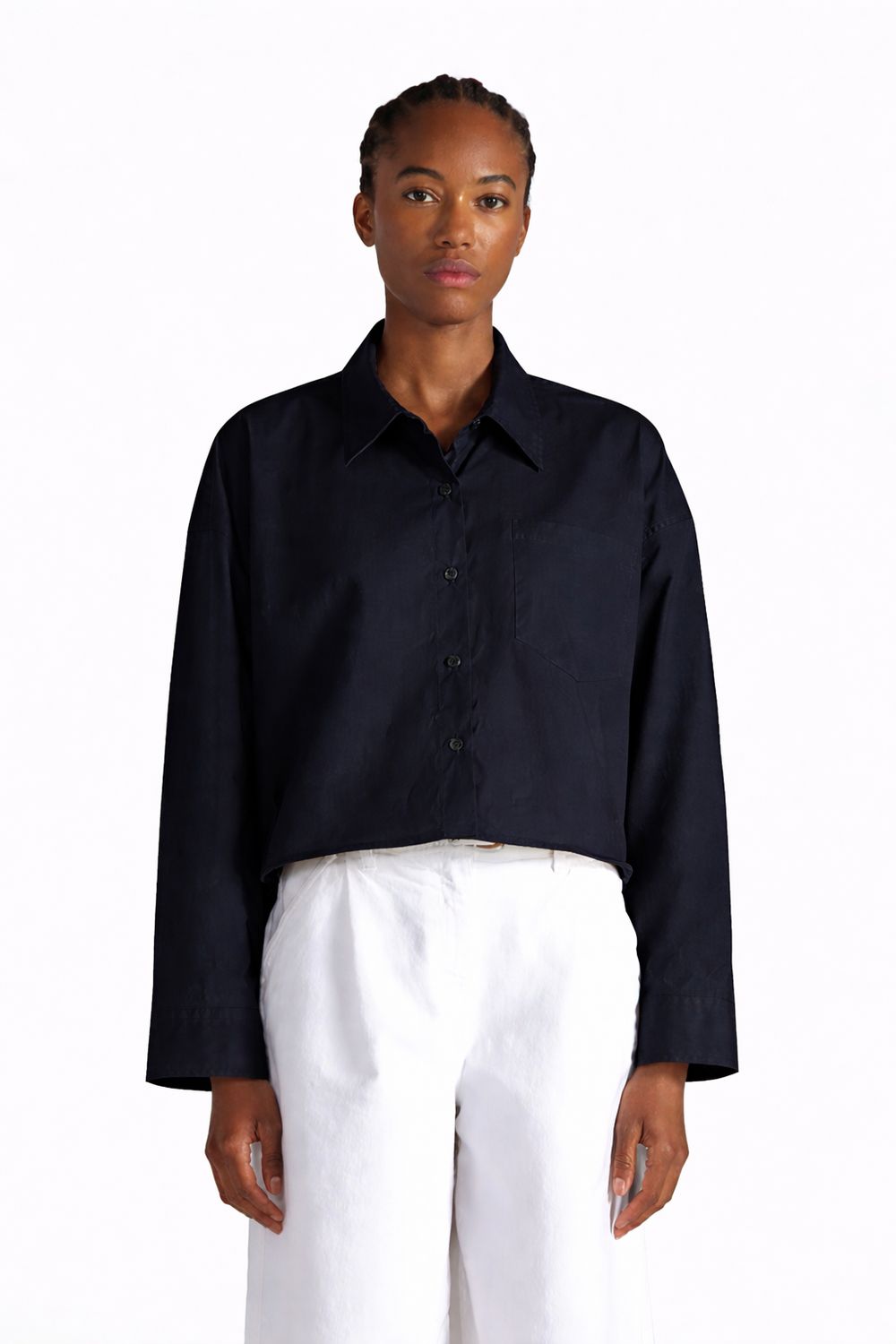 Liviana Conti Long Sleeve Blouse in Navy
