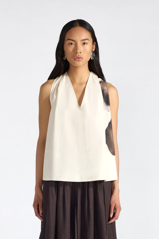 Liviana Conti Dakota Sleeveless Floral Top, Color: Polline/Fonde, Size: 38