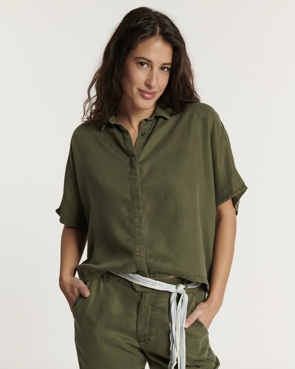 Labdip Deva Poplin Shirt, Color: Khaki, Size: 34