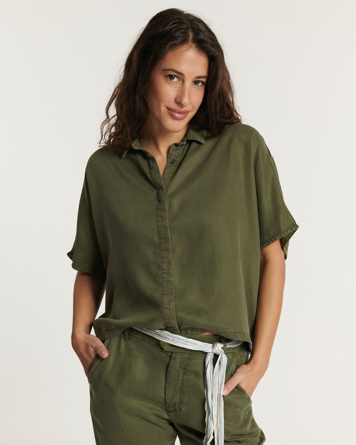 Labdip Deva Poplin Shirt, Color: Khaki, Size: 34