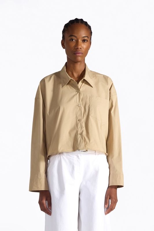 Liviana Conti Long Sleeve Blouse In Cremino