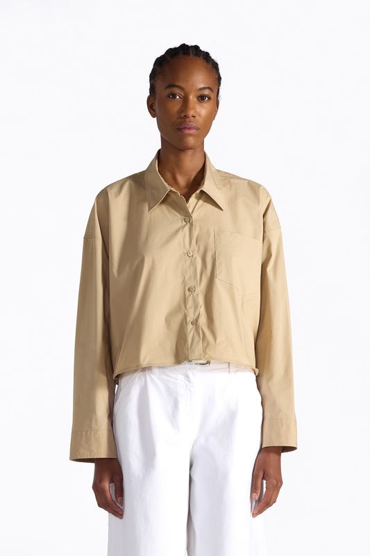 Liviana Conti Long Sleeve Blouse In Cremino