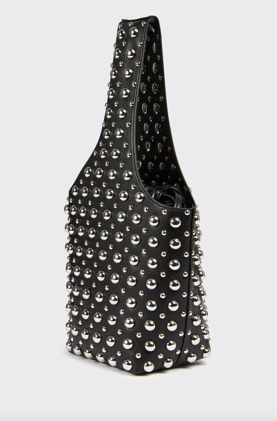 Liviana Conti Debbie Studded Bucket Bag in Black