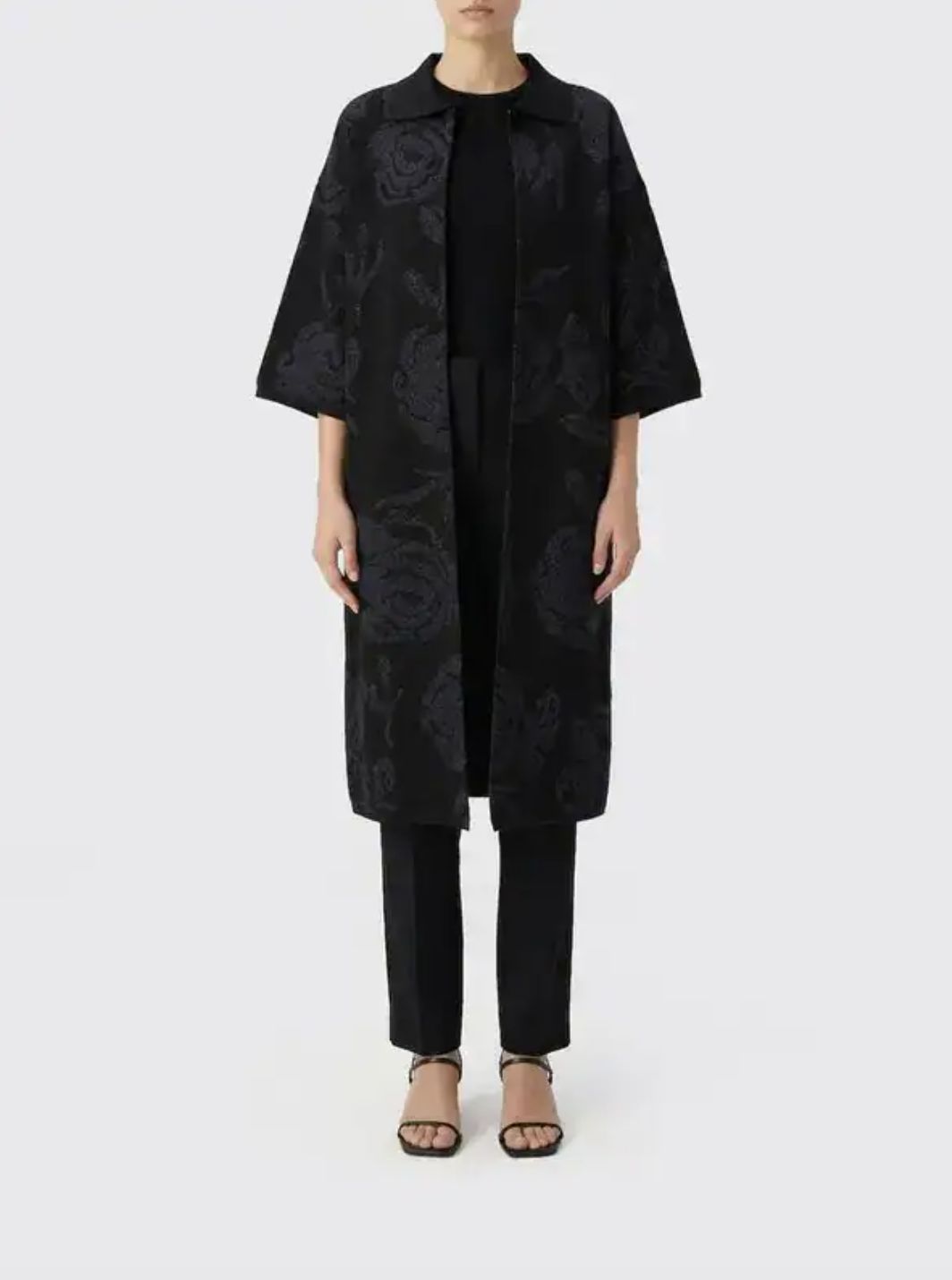 Liviana Conti Flower Applique Coat