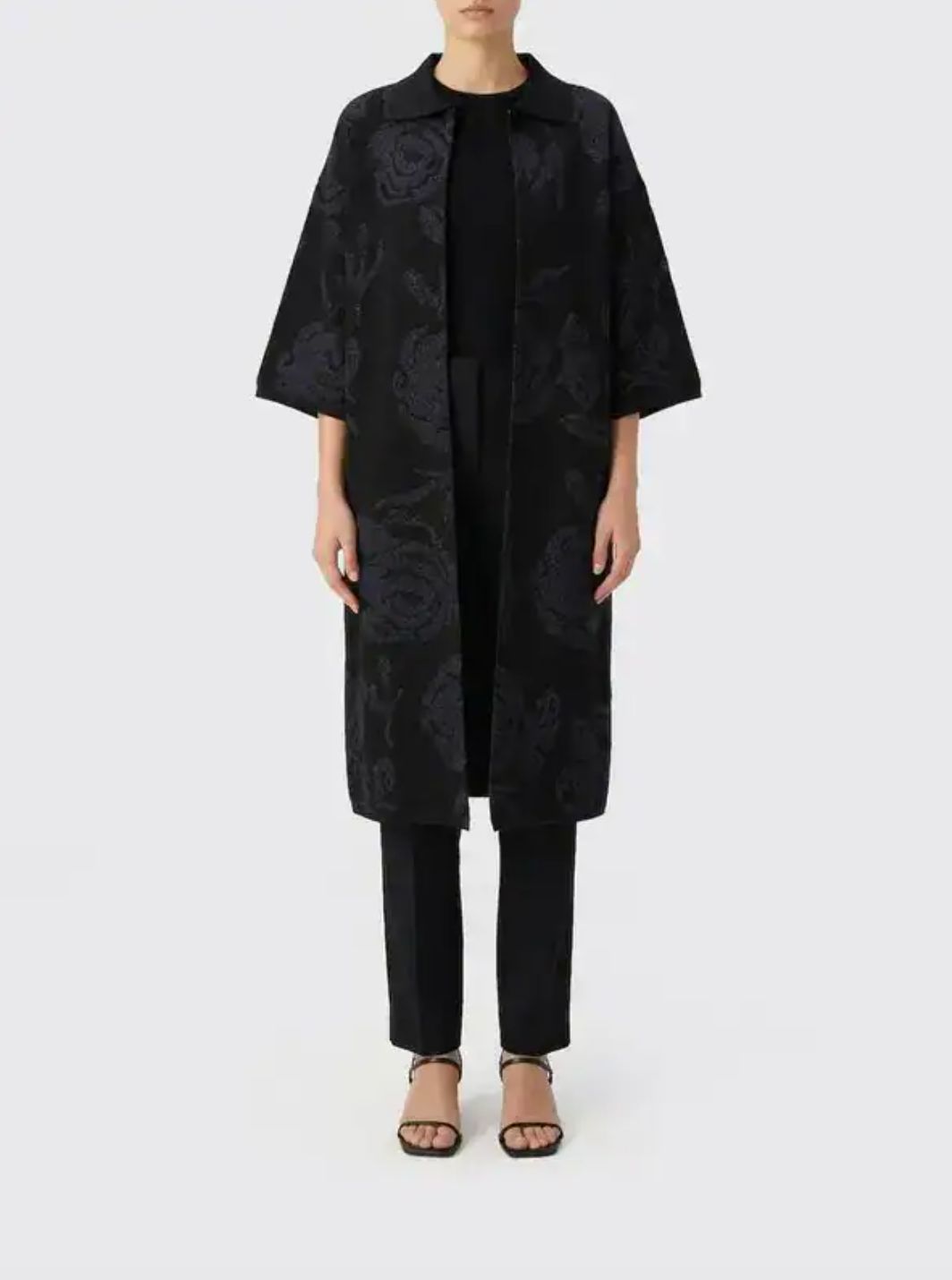 Liviana Conti Flower Applique Coat